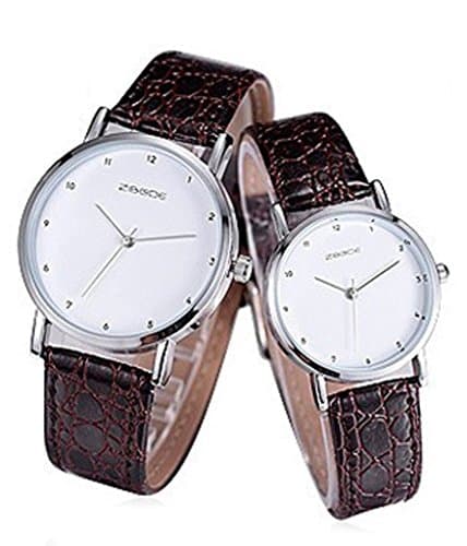 Couple Leather Quartz Wrist Watches for Lovers