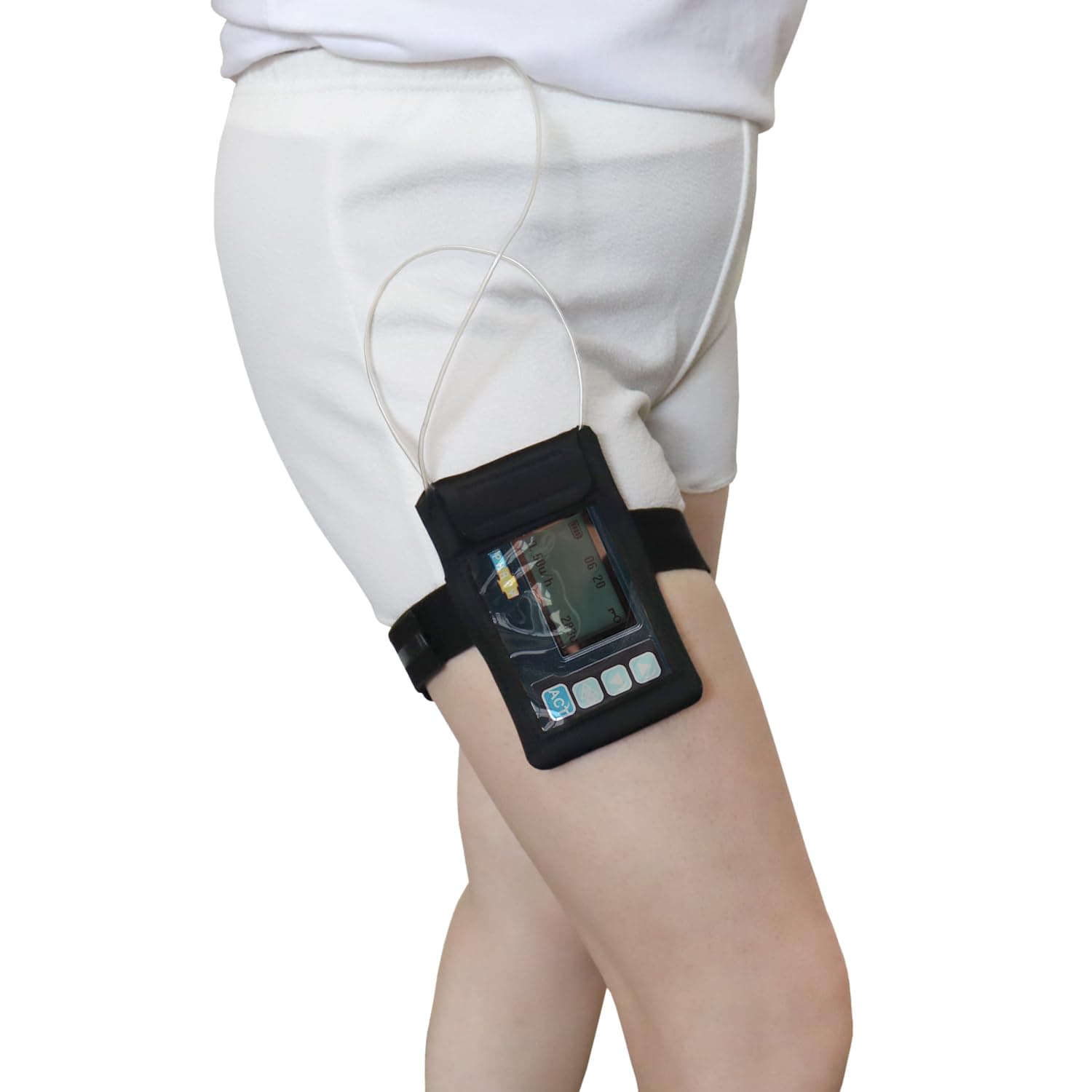 Insulin Pump Thigh Holder Diabetes Pump Pouch with Clear Window for Easy Viewing Adjustable Diabetic Insulin Pump Holder Belt for Women and Men