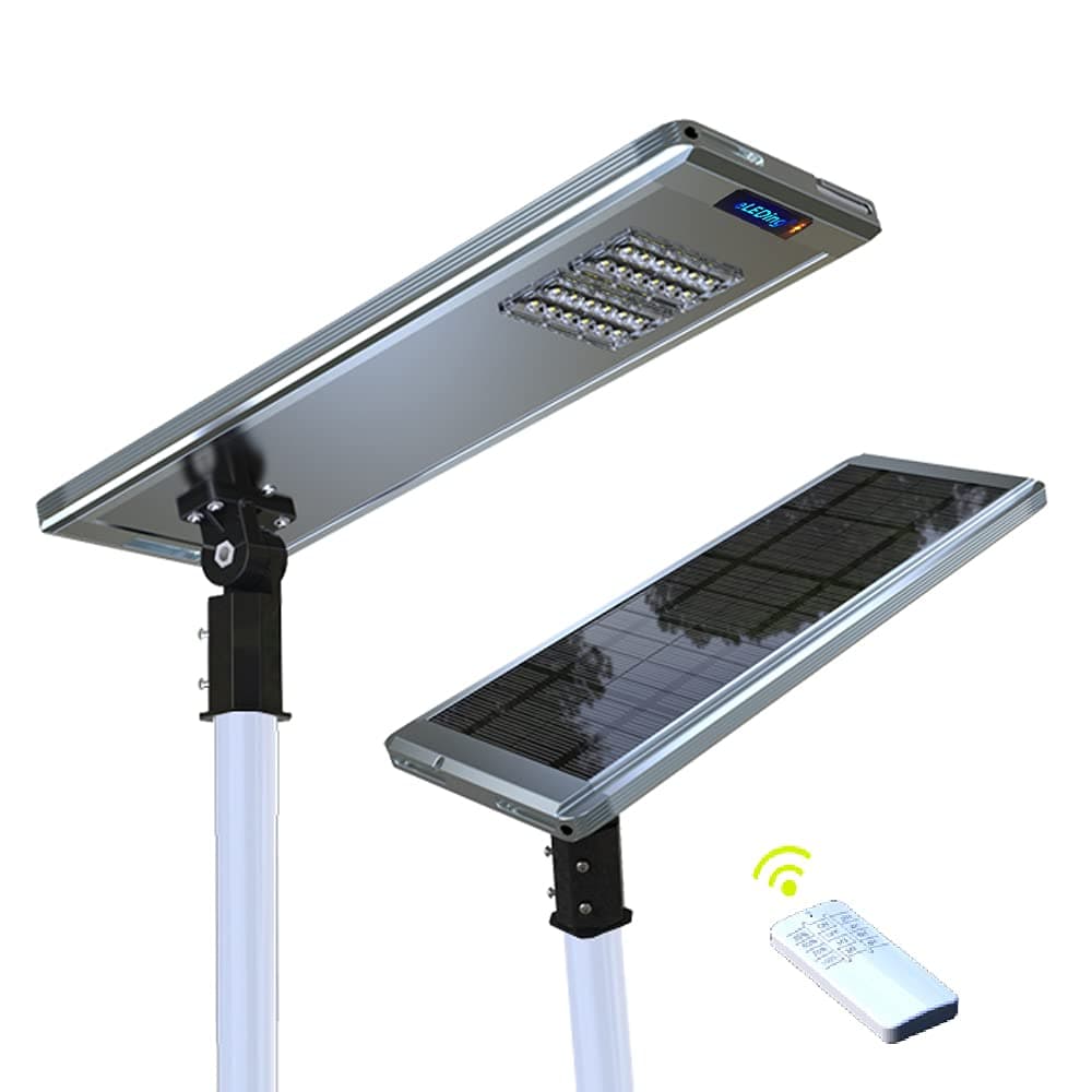 30W Superior Solar/Hybrid Energy Efficient LED Ultra-Powerful Self-Contained Smart Commercial Residential Lighting w/ Mounting System & Remote control for Building Parking lots Bike Path Street