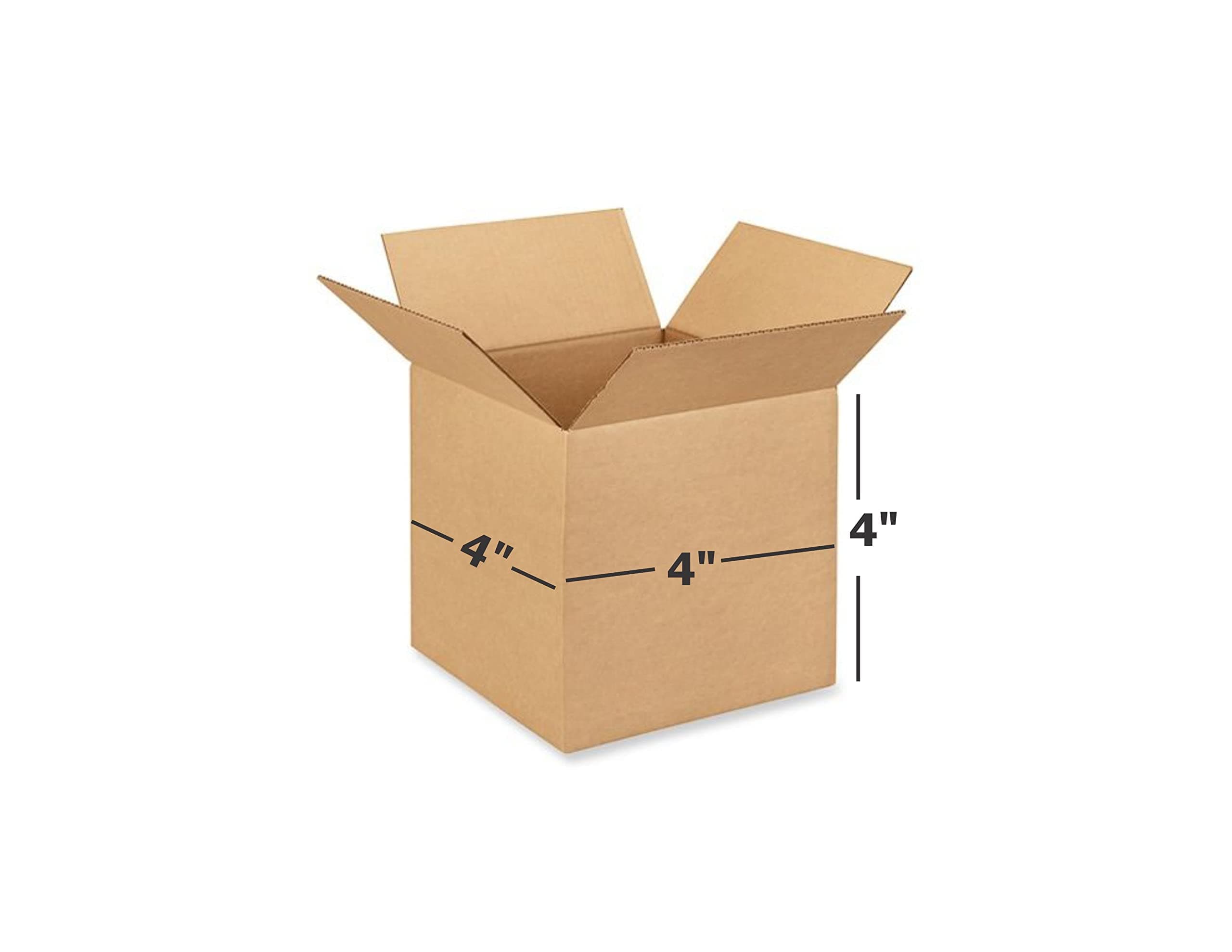 3 Ply Brown Corrugated Packing Box Size: 4X4X4 Length 4 Inch Width 4 Inch Height 4 Inch Shipping Box Courier Box (Pack Of 100)
