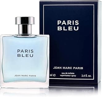 Jean Marc Paris Paris Bleu Homme Eau de Toilette Spray, 3.4 fl. oz., blue, Men's Cologne, Fresh Cologne, Notes of Bergamot, Lavender and Leather