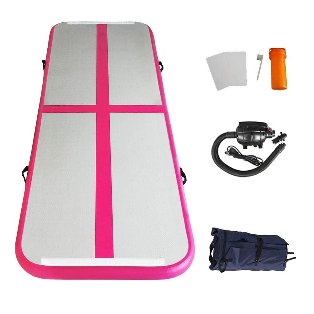 10ft/13ft/16ft/20ft Air Mat Tumble Track Inflatable Gymnastics Tumbling Track Mat with Electric Air Pump for Cheerleading/Practice/Beach/Park/Home use