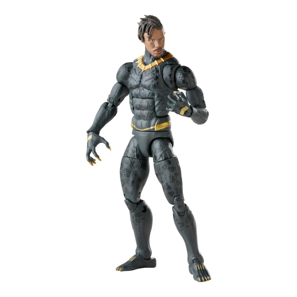 Marvel Legends Series Black Panther Legacy Collection Killmonger 6 inch Action Figure Collectible Toy, 5 Accessories, Multi color