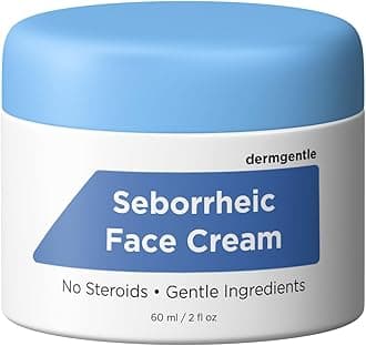 Seborrheic Dermatitis Face Cream for Sensitive Skin - Hydrates & Supports the Skin Barrier with MCT Oil, Squalane - Moisturizing Face, Scalp and Body Cream - No Steroids, Gentle Ingredients