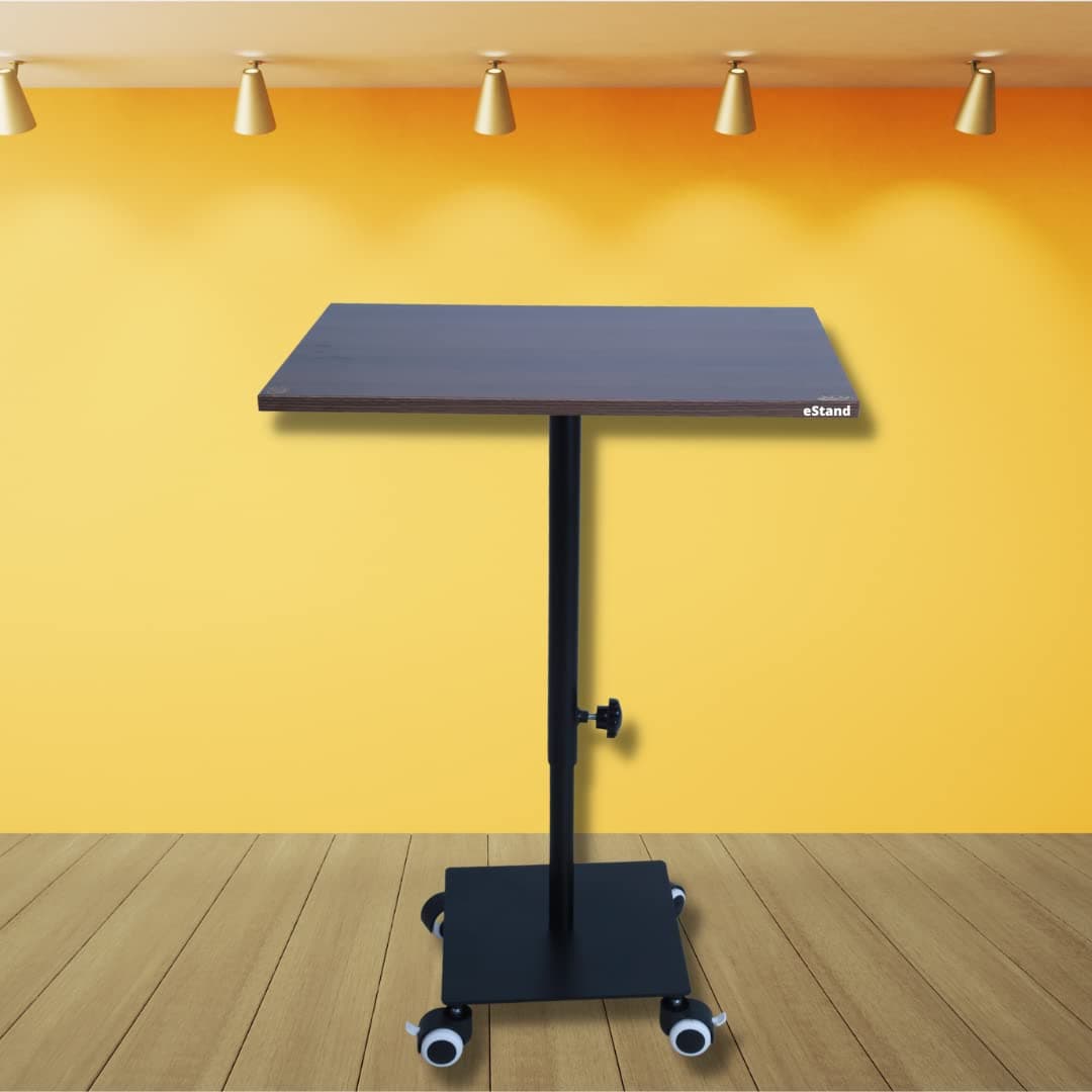 Height Adjustable Multipurpose Table for Seating and Standing Posture(Straight Height Adjustable Table, Black, 72-112 Cms)