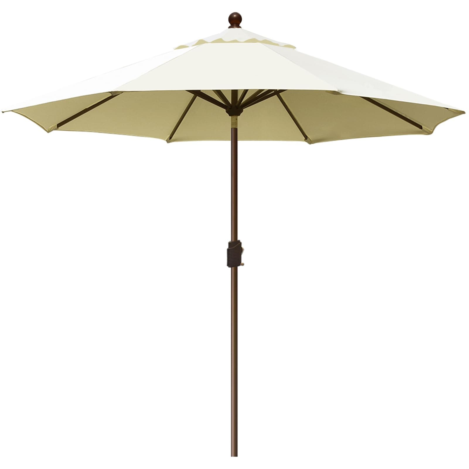 EliteShade USA 10-Year-Non-Fading 10Ft Market Umbrella Patio Umbrella Outdoor Table Umbrella with Ventilation, Natural