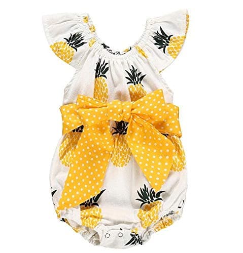 Newborn Infant Baby Girl Off Shoulder Ruffle Romper Bodysuit One Piece Jumpsuit Clothes