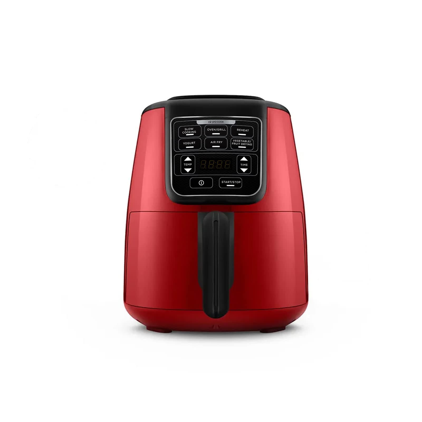 Karaca Air Cook Air Fryer, 2 in 1 Smart Oil Free Oven Cooker, 4 L, 1500W Airfryer with Less Fat Technology, Stew Function, Easy Meals, Circulation Air Tech, Timer Temperature Control, Ruby