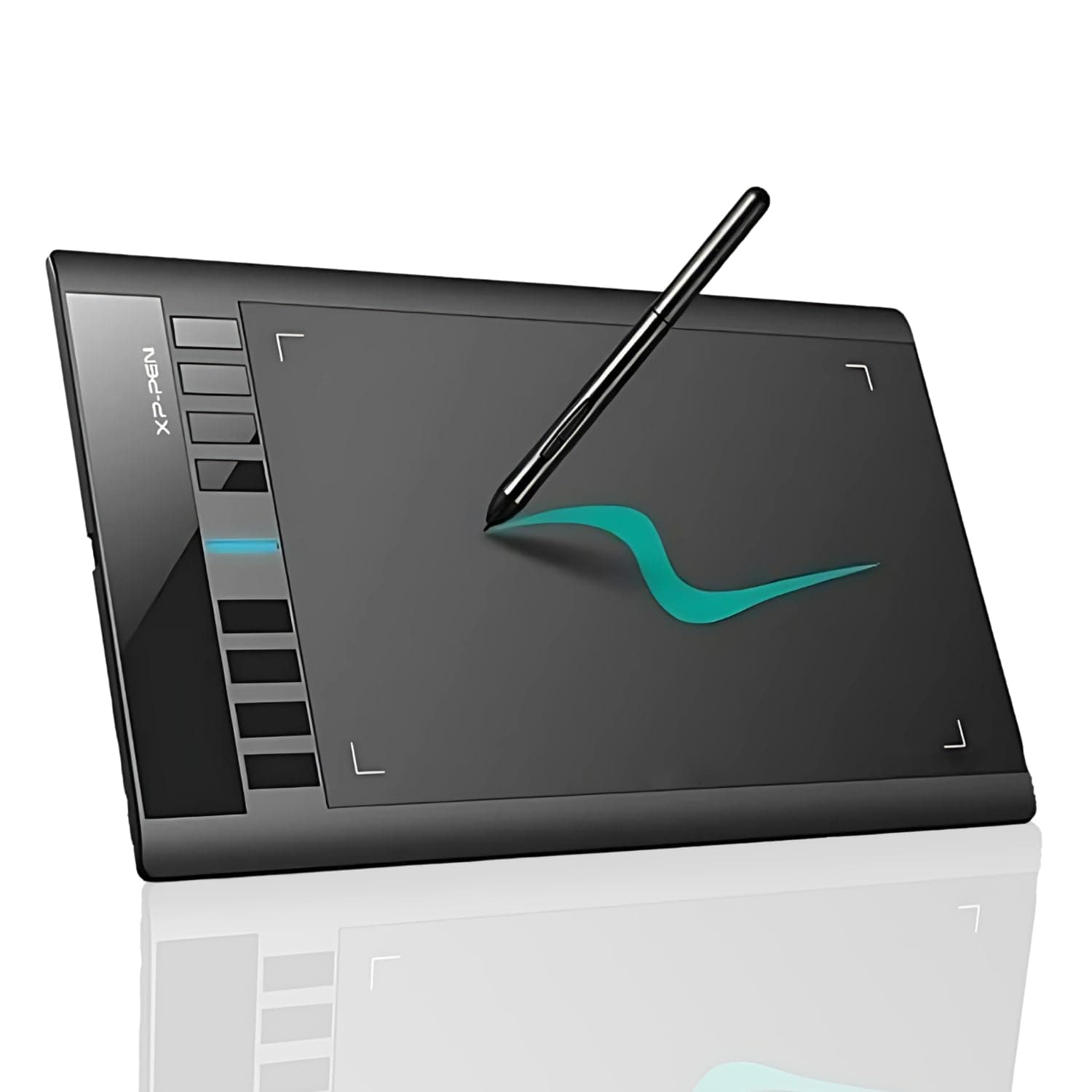 XPPen Star03 V2 Drawing Tablet Graphics Drawing Pen Tablet with 8192 Levels Pen Pressure Battery-Free Stylus Passive Pen Signature Board with 8 Hot Keys (Black)