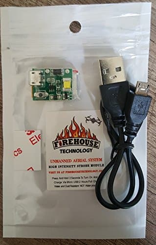 High Intensity RED Cree LED Strobe Light for Drones FAA 107 Compliant for Night Flights Fits All Multirotor Quadcopter DJI Inspire Phantom Mavic RC Aircraft YuneecTyphoon H Q500