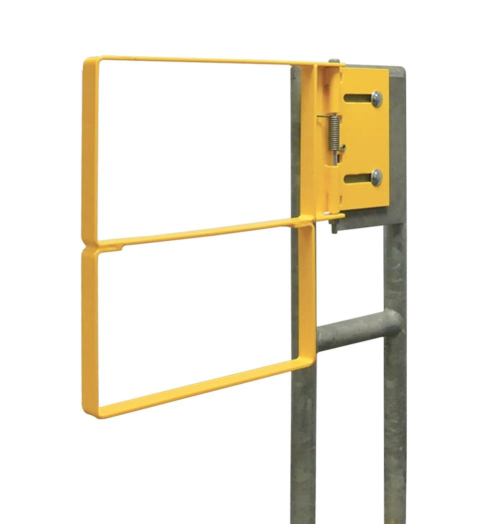 RX70-24PCL RX-Series Standard Bolt-On Extended Coverage Industrial Safety Gate with Left-Hand Swing, 25 to 27.5-Inch, A36 Carbon Steel with Safety Yellow Powder Coat