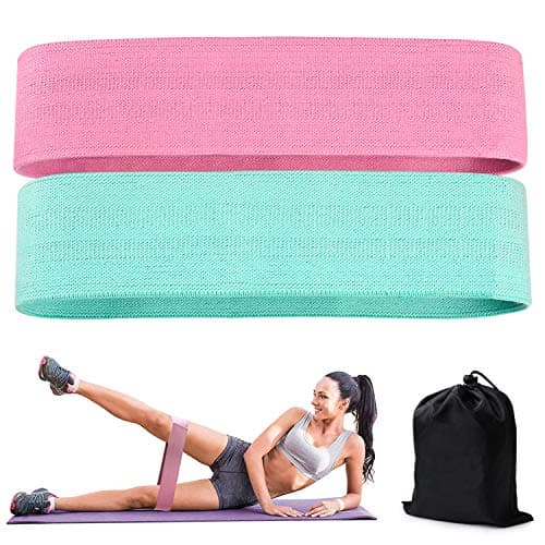 COOBONS Resistance Bands for Legs and Butt,Exercise Bands Set Booty Bands Hip Bands Wide Workout Bands Resistance Loop Bands Anti Slip Circle Fitness Band Elastic Sports Bands (Set 2)