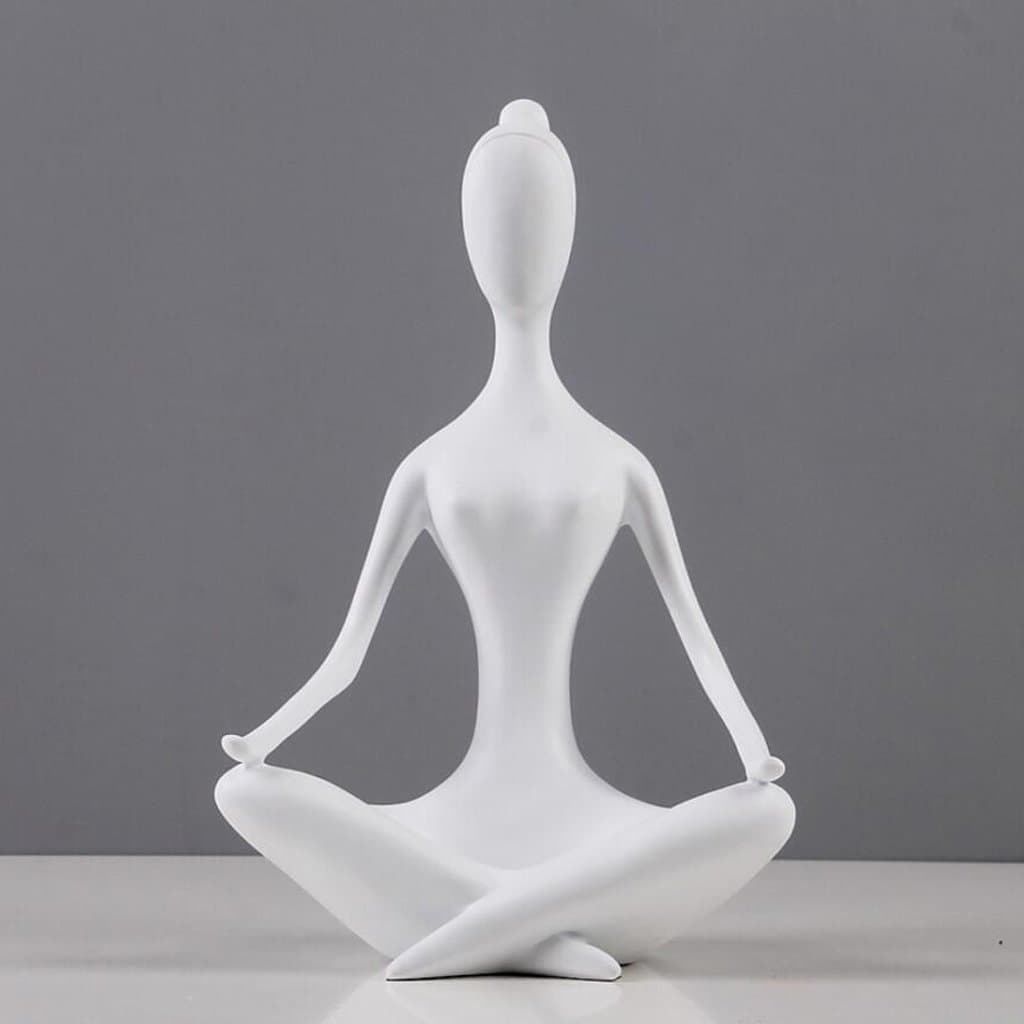 Sculpture Modern Minimalistic Abstract Yoga Resin Sculpture Crafts Ornaments Creative Living Room TV Cabinet Wine Cooler Decoration (Size : 21 * 32cm)