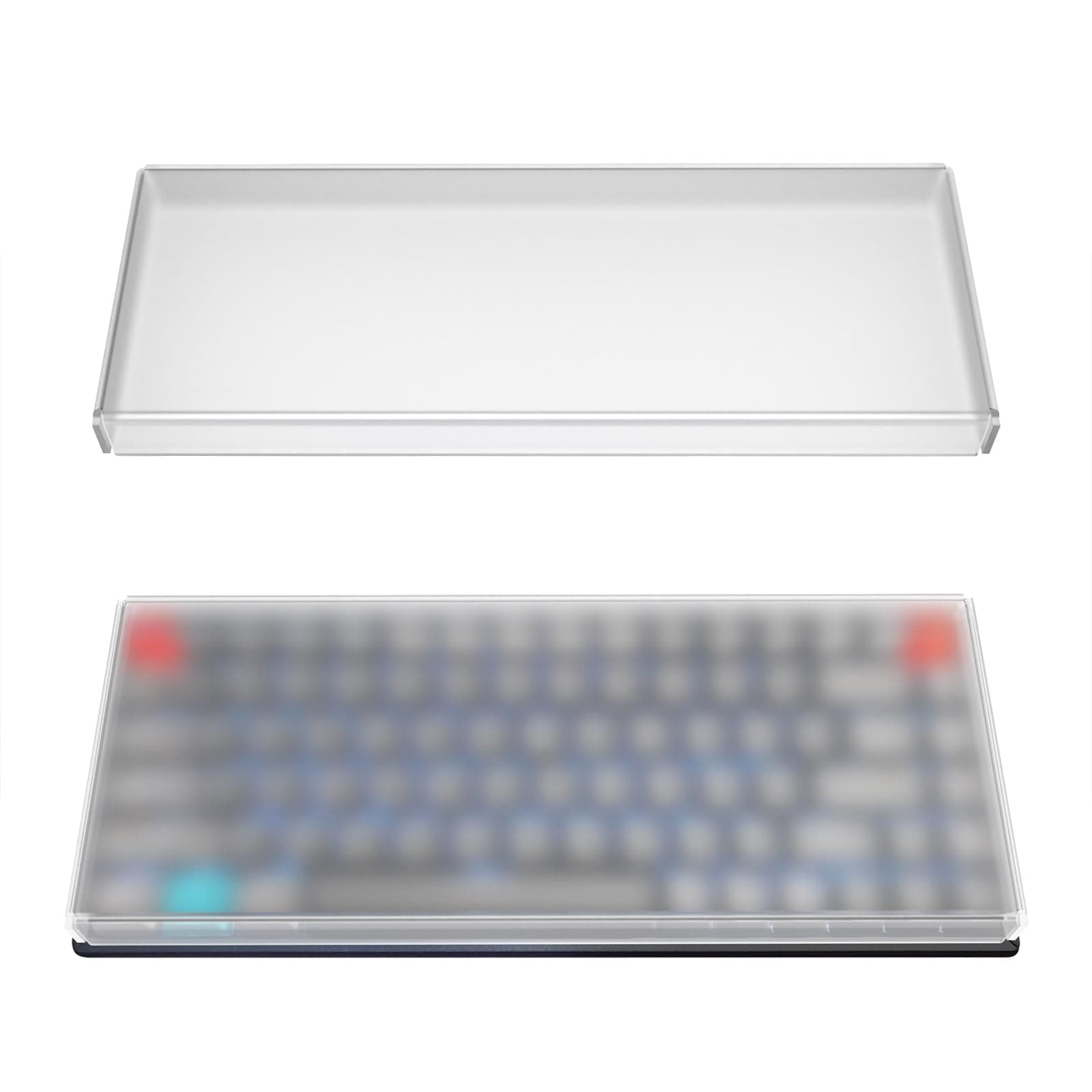 Geekria Keyboard Dust Cover for 75% Compact 84 Key Keyboard, Compatible with Logitech MX Mechanical Mini, POP Keys, Keychron K2 (Frosted Acrylic)