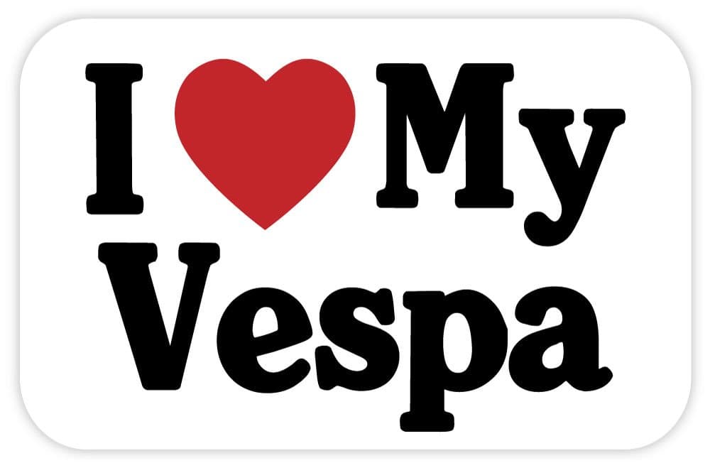 StickerJOE I Love My Scooter Sticker Decal 5" x 3"