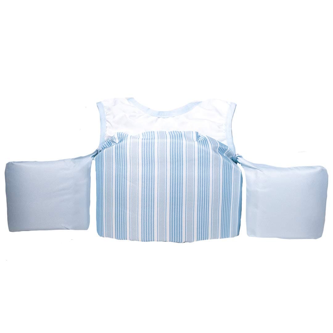 Little Fin Swimmer Float Vest for Pool, Blue, Aqua Kids Floaty Accessory from 30 to 50lbs, Toddler Swim Vest with Arm Wings Boys Ollie Swimmer