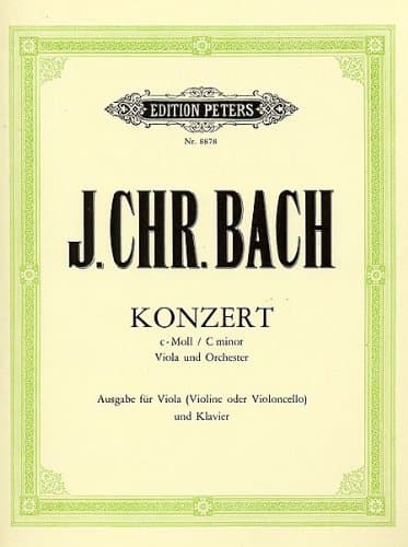 J.C. Bach: Viola Concerto in C Minor (Book Only)