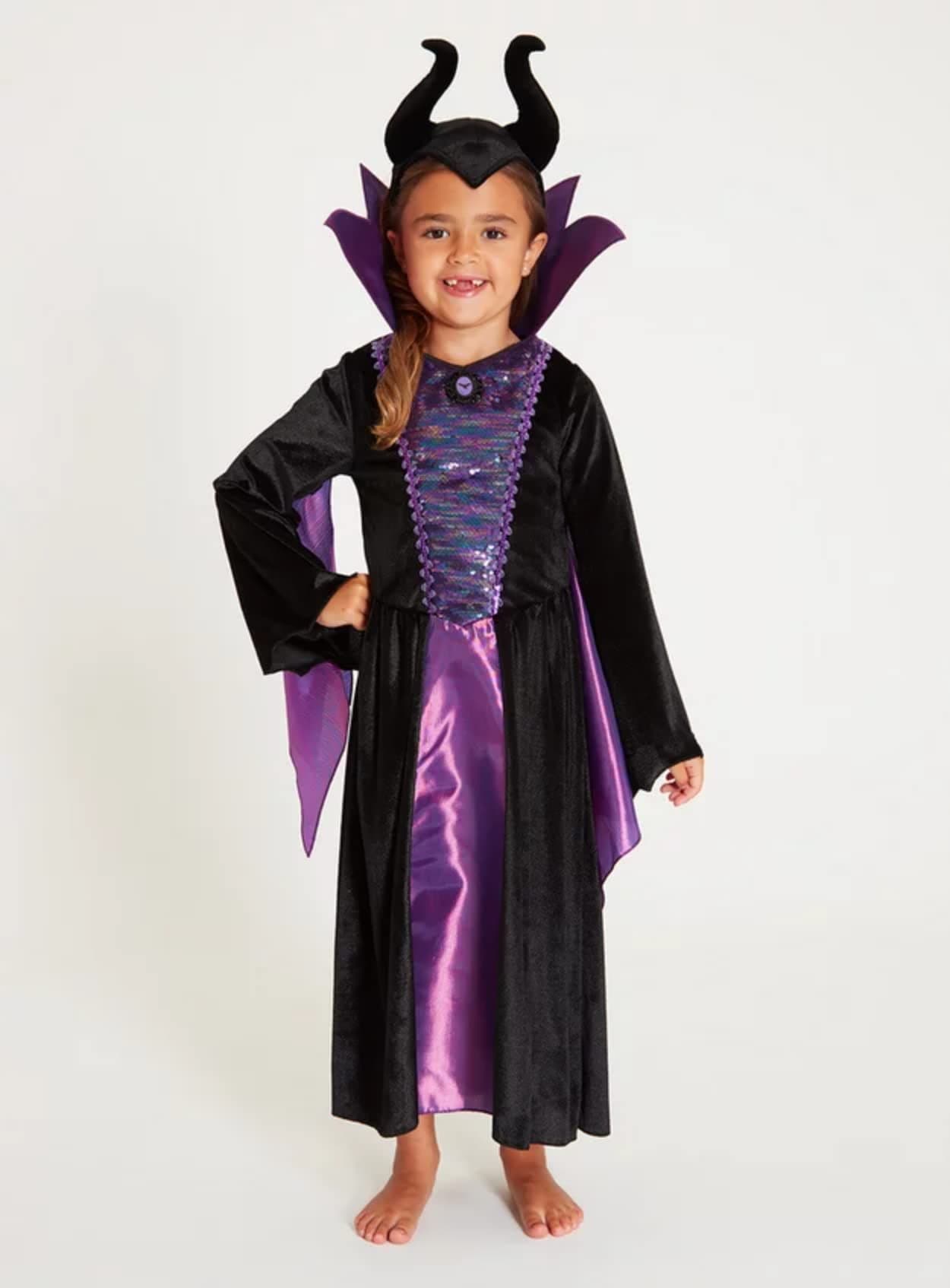 TU Official Villains Maleficent fancy dress costume 9-10 years