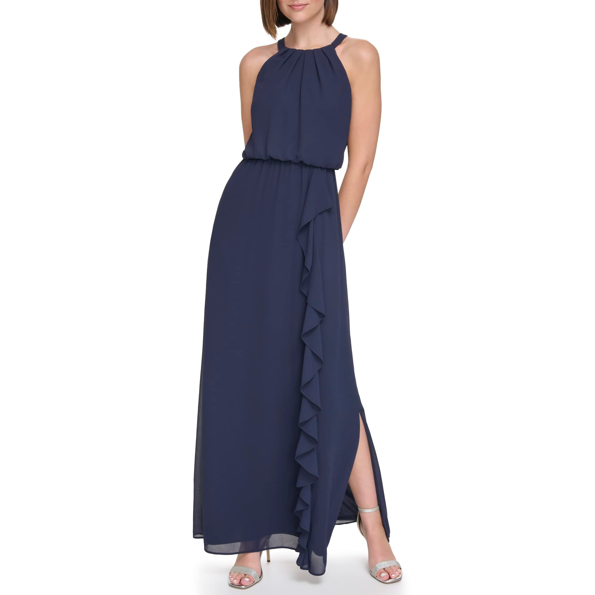 Jessica HowardWomen's Halter Chiffon Maxi Gown – Special Occasion Dress