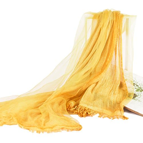 Choomon Long Large Two Plies Plain Silk Scarf Women Soft Neck Scarf Shawl Wrap