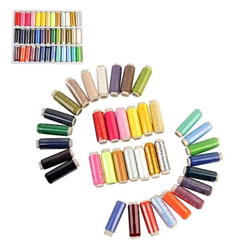 eZthings Professional Sewing Thread Color Kit for Arts and Crafts (39 Colors Threads Set)