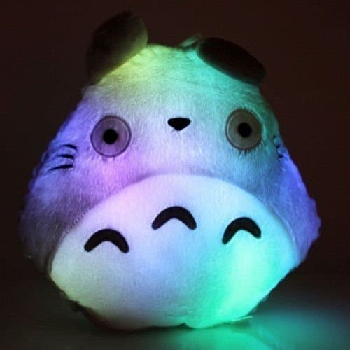 My Neighbor Totoro Cartoon Light up Colorful Gray LED Pillow