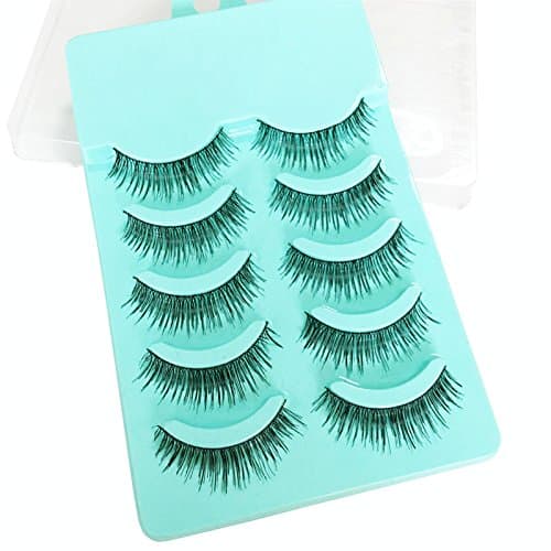 5Pairs False Eyelashes Natural Eyelashes Individual Eyelash Extension Faux Cils Makeup Black Mink Fake Eyelashes For Building