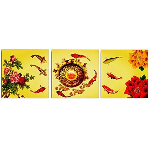 Art Home Photo Nine Auspicious Fish Size 60 X 60 Cm (3 Photos).