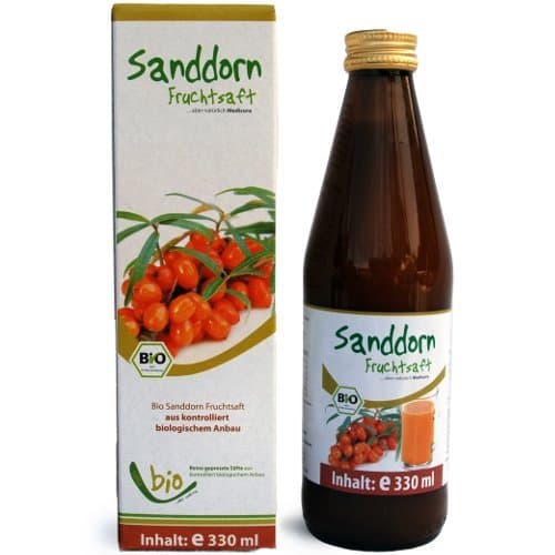 Aspermuehle Organic Sea Buckthorn Juice - 100% - 330ml In A Glass Bottle