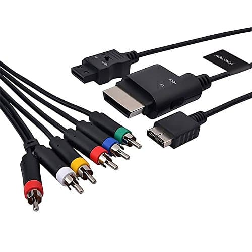 Anabolic Cable All in 1 Audio Video AV Component Cable Cord for PS2 PS3 Xbox 360 Xbox 360 slim Wii WiiU (6 feet)