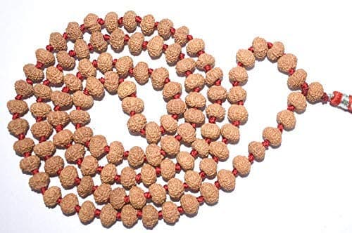 Estone 7 mukhi rudraksha mala 108+1 = 109 Beads Energized Certified 7 mukhi Face Rudraksha mala AAA Quality Beads