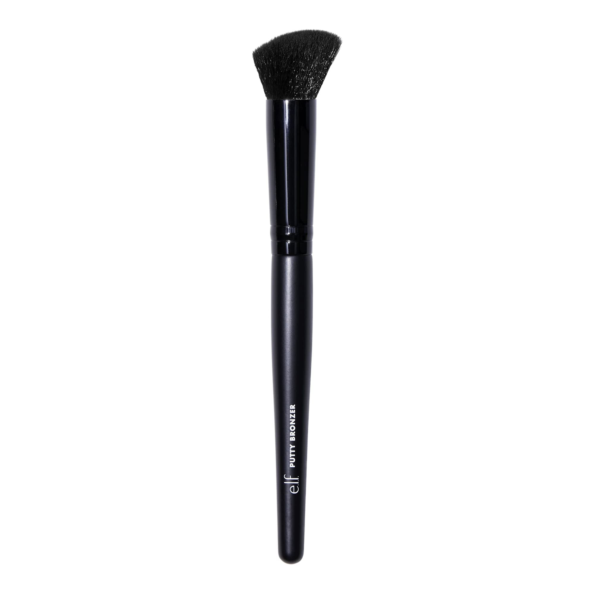 Putty Bronzer Brush, Angled Makeup Brush For Contour & Highlight, Made For The e.l.f. Putty Bronzer, Flawless Sanitary Application, Black
