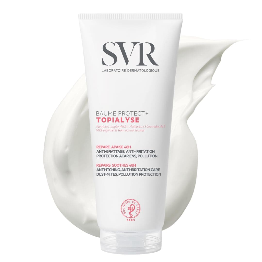 SVR TOPIALYSE Baume Protect+ Intensive Face & Body Moisturising Balm for Very Dry, Sensitive, Eczema-Prone Skin. 48hr Anti-Itch Relief & Skin Barrier Support, All Ages