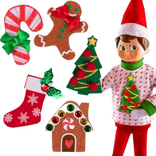 Elf on the Shelf Socks Kids Set - Elf on the Shelf Socks for Boys Age 4-6 Bundle with 5 Pairs of Elf on the Shelf Socks Size 7-10 Plus Bookmark | Christmas Socks for Boys