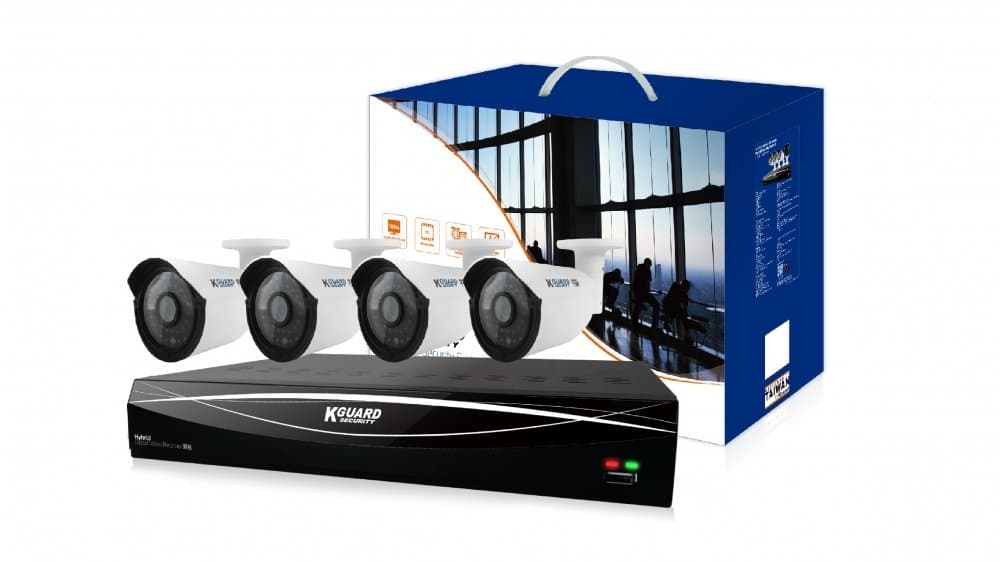KGUARD 8 Channel HD 1TB Hybrid CCTV AHD DVR Kit with 4 x 720P Cameras