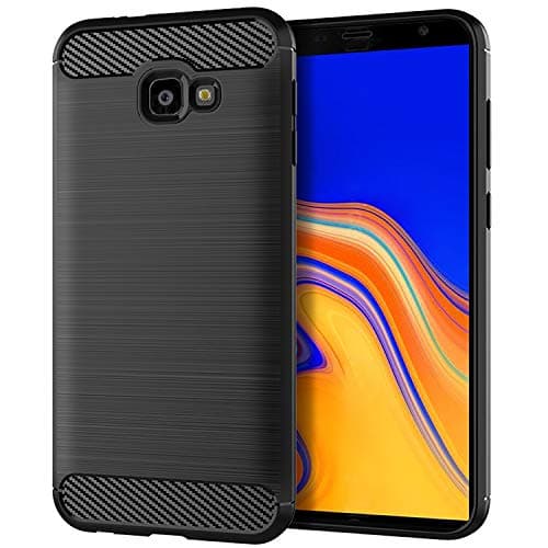 Galaxy J4+ Plus J415G/DS Case, Lacass Shock-Absorption Flexible TPU Rubber Soft TPU Bumper Durable Flexible and Easy Grip Protective Cover Case for Samsung Galaxy J4 Prime /J4+ / J4 Plus (Black)
