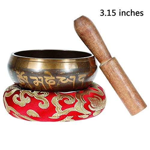Singing Bowls, AnnBay Tibetan-Singing-Bowls Sound Bowl Chakra bowls to Helpful for Meditation, Yoga & Relaxation (3.15 inches)