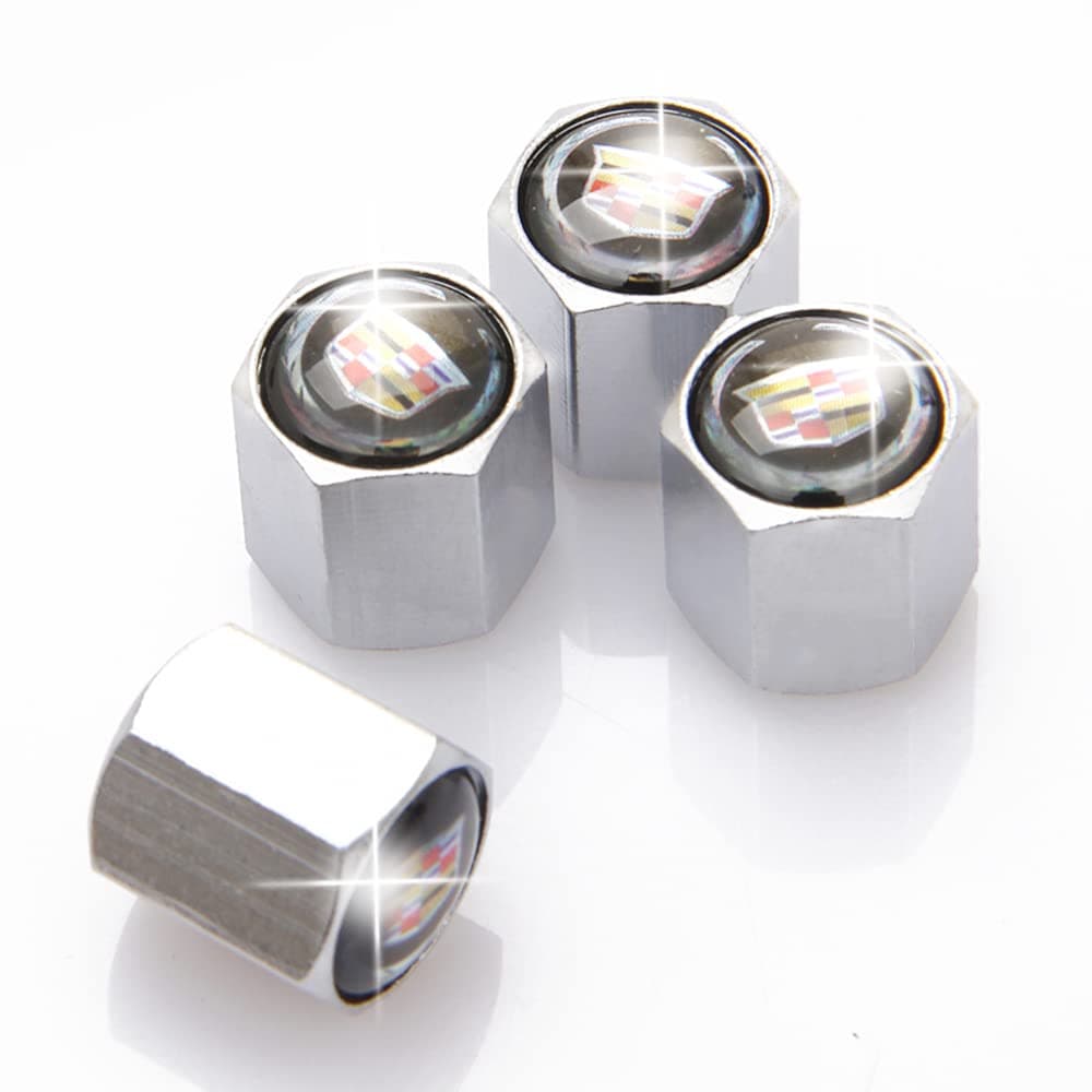 Car Tire Valve Stem Caps,Tire Valve Stem Caps Accessory,Universal Stem Covers for Car, Trucks, Bikes, Motorcycles,Corrosion and Wear Resistance,Styling Decoration Accessories,4Pcs(Silver)