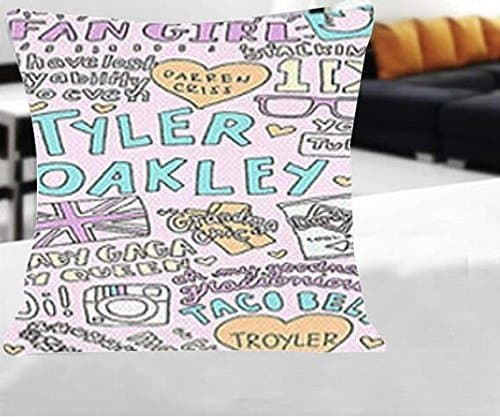 Custom Cartrol Tyler Oakley Quotes Background Rectangle Pillow Case 18 x 18 Inch cloth simulation Zippered Pillow Cover - Lljpcovers One side Print