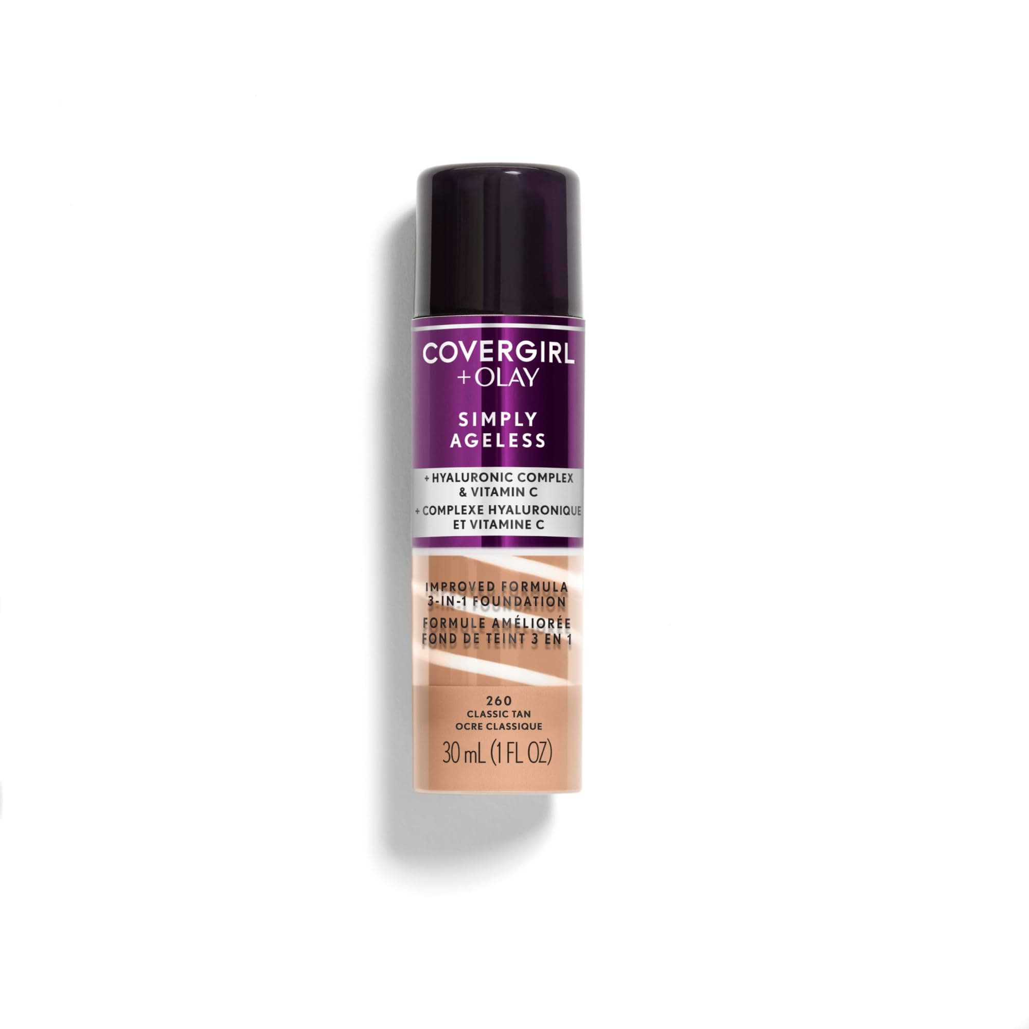 COVERGIRL Simply Ageless 3-in-1 Liquid Foundation - Classic Tan 260 (Parallel Import)