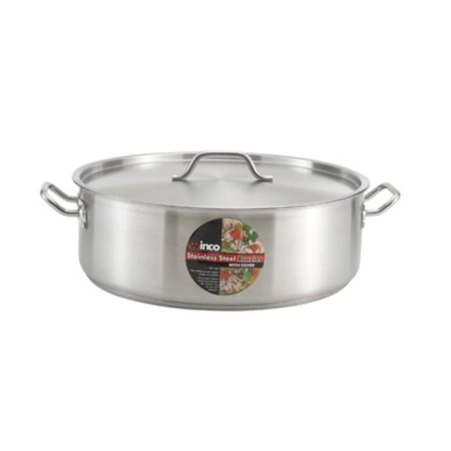 WincoSSLB-10, 10-Quart Premium Stainless Steel Polished Induction Brazier