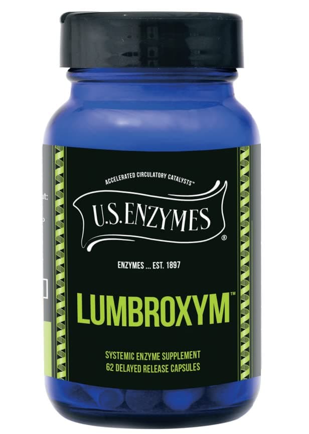 U.S. Enzymes Lumbroxym Targeted Systemic Enzyme 62 Delayed Release Capsues. Helps Crculation and Blood Pressure. Supports Cardiovascular and Circulatory Health.