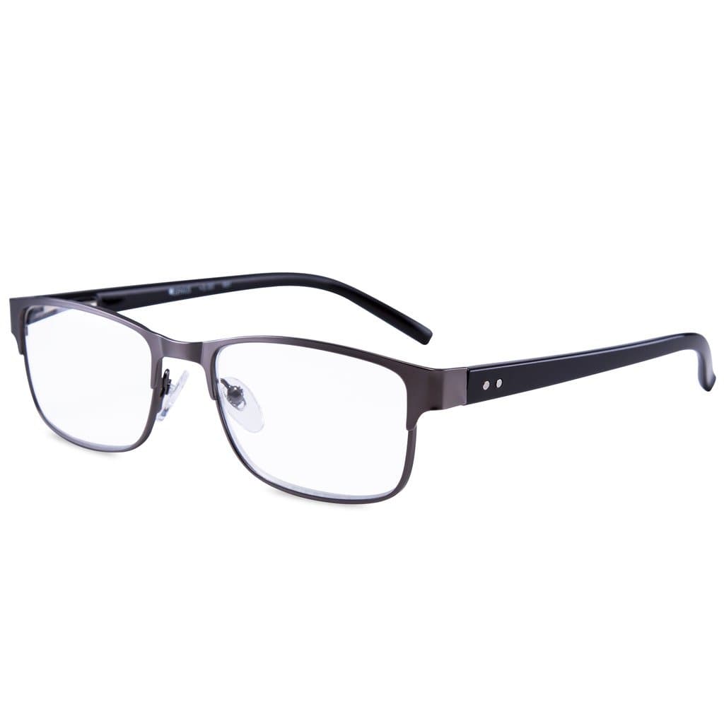 EYEGUARD Readers Metal Deluxe Rectangular Reading Glasses for Men 3.00