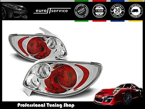 NEW SET REAR LIGHTS TAIL LTPE10 PEUGEOT 206 1998- CHROME