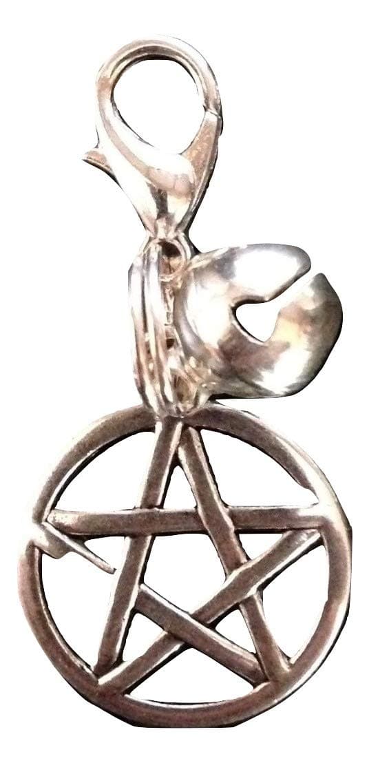 Royal SwanPagan/Wicca Pet Collar Pentagram Charm with Bell for Cat, Dog, Rabbit, Horse etc, Gift Bag