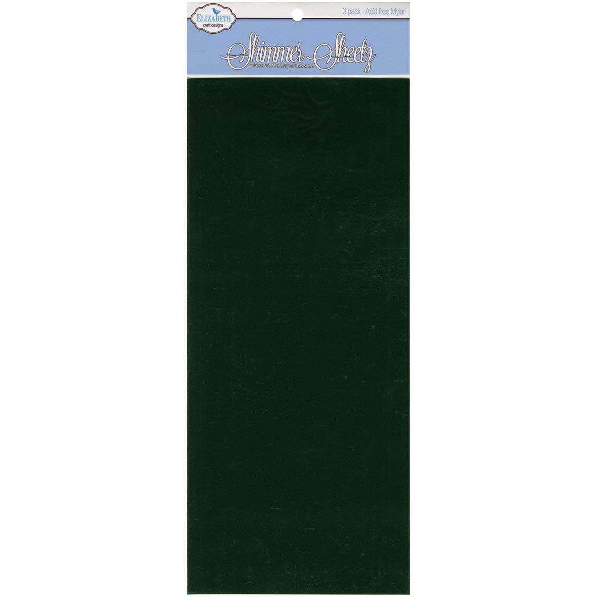 Metallic Mylar Shimmer Sheetz 5x12 3/Pkg-Green