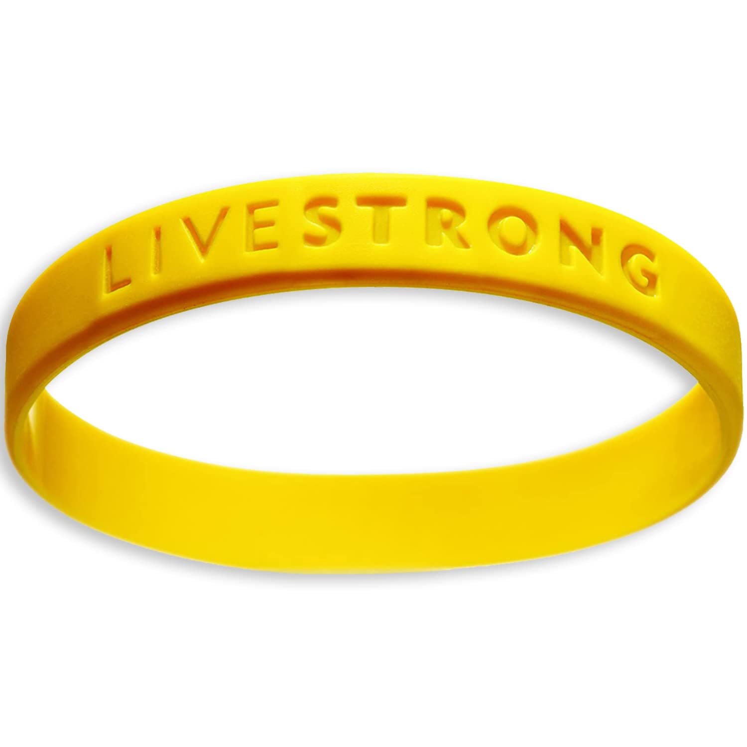 Not Forgotten Official Livestrong Yellow Cancer Support Wristband Bracelet Rubber Various Sizes