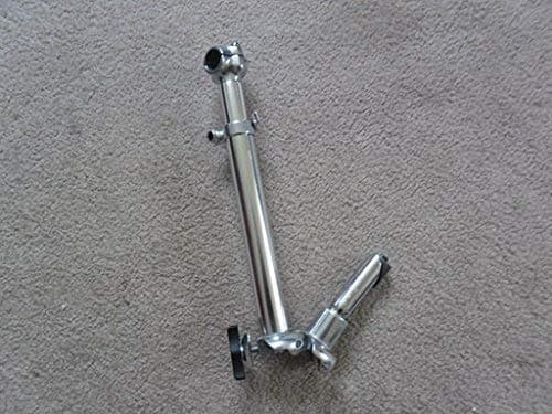 Bicycle Folding quick release adjustable 1 1/8" x 25.4 handlebar riser stem set silver