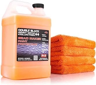 P & S PROFESSIONAL DETAIL PRODUCTSBead Maker with 4 Eagle Edgeless Microfiber Towels by The Rag Company - Paint Protectant & Sealant, Long Lasting Gloss Enhancement, Hydrophobic Finish (1 Gallon)