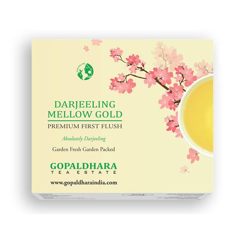 Gopaldhara Darjeeling Premium First Flush Spring Mellow Gold Tea 200 gram Paper Box - Special FTGFOP1 Darjeeling Tea Highest Elevation (7000Ft)